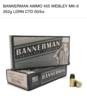 Bannerman 455 WEBLEY MK2 262GR Lead Round Nose