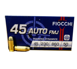 Fiocchi Shooting Dynamics 45 ACP Auto Ammo 230 Grain Full Metal Jacket 50/bx - 45A500