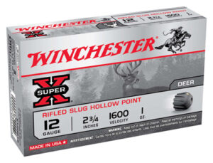 Winchester 12 Gauge Ammunition Super-X X12RS15 2-3/4" 1oz Rifle Slug 1600fps 5 Rounds