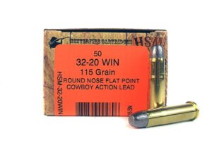 HSM Cowboy Action Lead 32-20 WCF Ammo 115 Grain Round Nose Flat Point Box of 50 - HSM-32-20Win-1-N