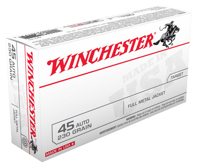 Winchester USA 45 ACP AUTO Ammo 230 Grain Full Metal Jacket - Q4170