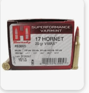 Hornady Superformance Varmint 17 Hornet Ammo 20 Grain Polymer Tip 25/bx - 83005