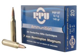 PPU 7mm Remington Mag 140gr Pointed Soft Point