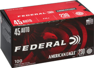 Federal .45 ACP American Eagle 230gr FMJ Ammo 100/bx - AE45A