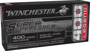 Winchester Repeating Arms SUPPER SUPPRESSED 400 LEGEND 300GR FMJ OPEN-TIP 20/BOX