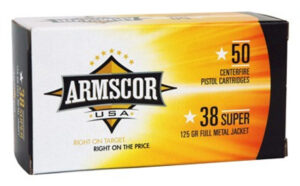 Armscor USA 38 Super Ammo 125 Grain Full Metal Jacket 50/bx - FAC38SUPER-1N