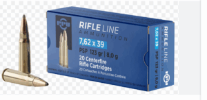 PPU Rifle Line 7.62x39mm 123gr PSP 20 Rounds - PP76239P