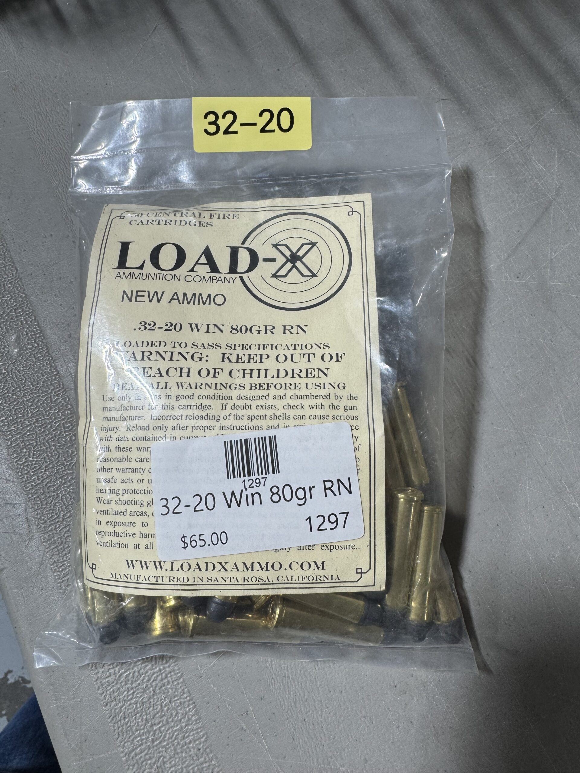 Load-x 32-20 Win 80gr Round Nose