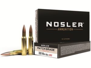 Nosler Custom .308 Win 168 Grain BTHP Match 20 Round Box - 60054