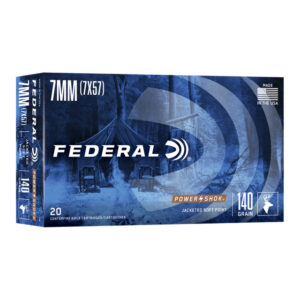 Federal Premium Power-Shok 7×57mm Mauser Ammo 140 Grain Speer Hot-Cor Soft Point 20/bx - 7B