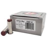Underwood 44 Remington Magnum 200gr. Hardcast Wadcutter 20/bx - 747