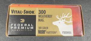 Federal 300 Weatherby Magnum 180gr Nosler P300WBA