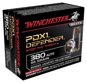 Winchester Pdx1 Defender Ammo 380 Auto 95gr Hp - 380 Acp 95gr Bonded Jacketed Hollow Point 20/Box S380PDB
