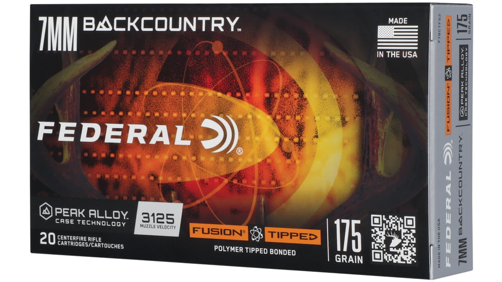 Federal 7mm Backcountry 175 Grain Fusion Tipped Peak Alloy Rifle Ammunition 20/bx - F7BCTFS2