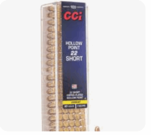 CCI .22 Short 27gr Copper Plated HP High Velocity Ammunition 100rds - 0028