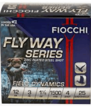 Fiocchi Waterfowl Hunting 12 Gauge Ammunition 25 Rounds 3" #4 Steel 1-1/8oz 123ST4