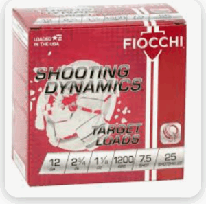 Fiocchi Heavy Dynamic 12 Gauge Ammunition 25 Rounds 2-3/4" #7.5 Lead 1-1/8oz (12sd18h7)