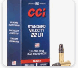 CCI Standard Velocity Target 22 Long Rifle Ammo 40 Grain Lead Round Nose 50/bx - 0035