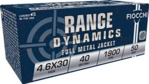 Fiocchi Range Dynamics Full Metal Jacket 40 Grain 4.6x30mm HK 1900 fps