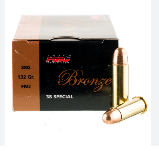 PMC Bronze 38 Special 132gr. FMJ Brass Case 38G