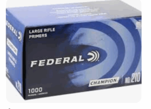 Federal 210 Champion Large Rifle Primers Multi Caliber 1000 Per Box