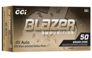 CCI 5245 Blazer Brass Handgun 45ACP 230gr Jacketed Hollow Point 50 Per Box