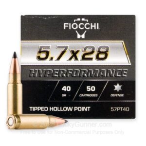 Fiocchi Hyperformance 5.7x28mm 40gr. Tipped Hollow Point (THP) Ammo 50rds - 57PT40