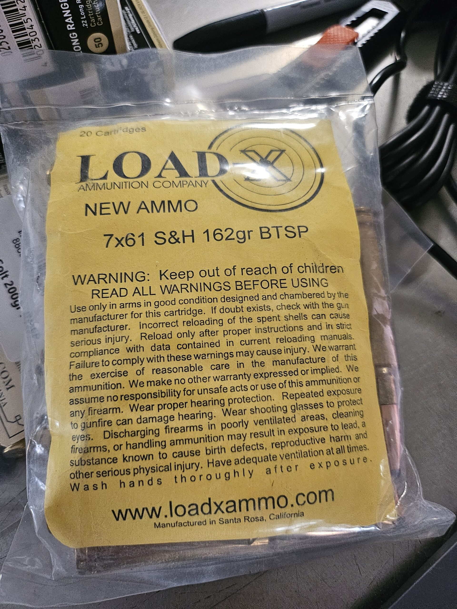 Load-x 7x61 Sharp + Hart 162gr BTSP