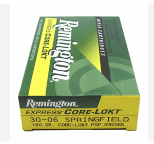 Remington Core-Lokt .30-06 Springfield 180 Grain Core-Lokt Pointed Soft Point Centerfire Rifle Ammunition 20/bx - 27828/R30065
