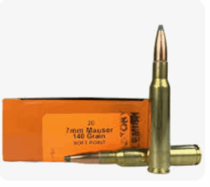 HSM 7mm Mauser 140 gr Soft Point Ammo 20 Per Box - 7MAUSER6N