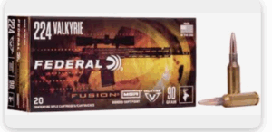 Federal Fusion MSR 224 Valkyrie Ammo 90 Grain Bonded Soft Point 20/bx - F224VLKMSR1