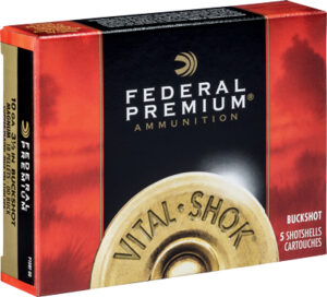 Federal Vital Shok 10 Gauge Ammo 3 1/2" Copper Plated 00 Buckshot 18 Pellets - P108F 00