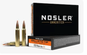 Nosler .223 Remington Spitzer Ballistic Tip Bullet 55 grain Brass Cased Rifle Ammunition 20/bx - 6102
