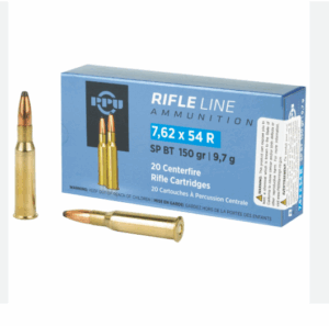 Prvi Partizan 7.62x54R Rifle Line Ammo 150 Grain Soft Point Boat Tail 20/bx - PP76254S