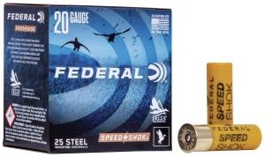 Federal Speed-Shok 20 Gauge Ammo 2-3/4" 3/4 oz #7 Steel 25 Rounds - WF2087