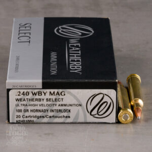 Weatherby Select 240 WBY 100GR INTERLOCK  20/bx - H240100IL