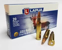 Lapua 222 Remington 55gr. SP