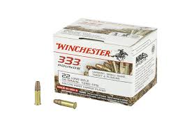 Winchester 22 Long Rifle Ammo 36 Grain Plated Lead Hollow Point Box of 333 Rounds - 22LR333HP