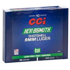 CCI 9MM BISMUTH SHOTSHELL 10/200