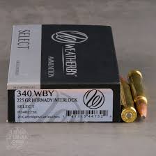 Weatherby 340 WBY 225GR  HORNADY INTERLOCK
