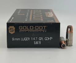 Speer Gold Dot LE Duty 9mm Ammo 147 Grain Jacketed Hollow Point 50/bx - 53619