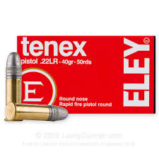 ELEY 22LR 40GR RN TENEX RAPID FIRE PISTOL