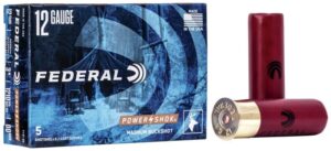 Federal Power-Shok 12 Gauge Ammo 3" 15 Pellets 00 Buffered Buckshot - F13100