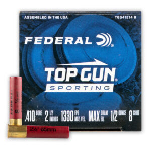 Federal Top Gun 410  Bore 2.5" 1/2oz #8 Shot 25/Bx TGS41214 8