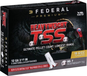 Federal Premium Heavyweight TSS 3-1/2" 12 Gauge 2-1/4 oz Heavyweight TSS Centerfire Shotgun Ammo #7 Shot 5 Rounds PTSSX191F7