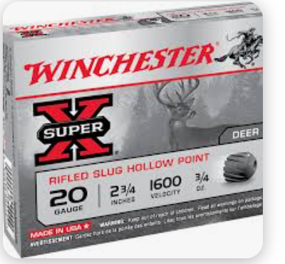 Winchester Repeating Arms Super-X 20 GA Rifled HP Slug 3/4 oz 5-Rounds 2.75"