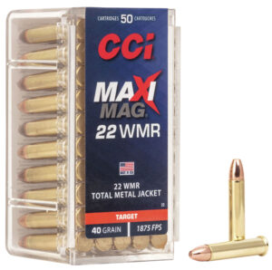 CCI Maxi-Mag 22 WMR Ammo 40 Grain Total Metal Jacket 1875FPS 50/bx - 0023