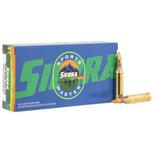 Sierra Sports Master GameKing .243 Win 100gr brass-cased hunting rifle ammunition, 20rd box