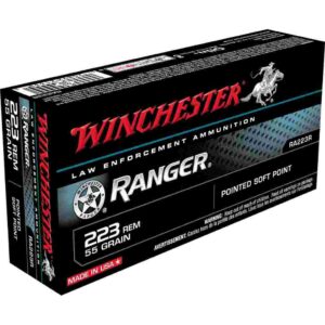 Winchester Ranger Rifle Ammunition 223 Rem 55gr PSP 3020 fps 20/ct