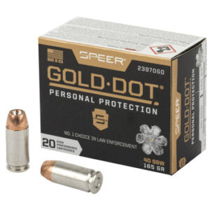 Speer Gold Dot 40 S&W Ammo 165 Grain Jacketed Hollow Point 20/bx - 23970GD